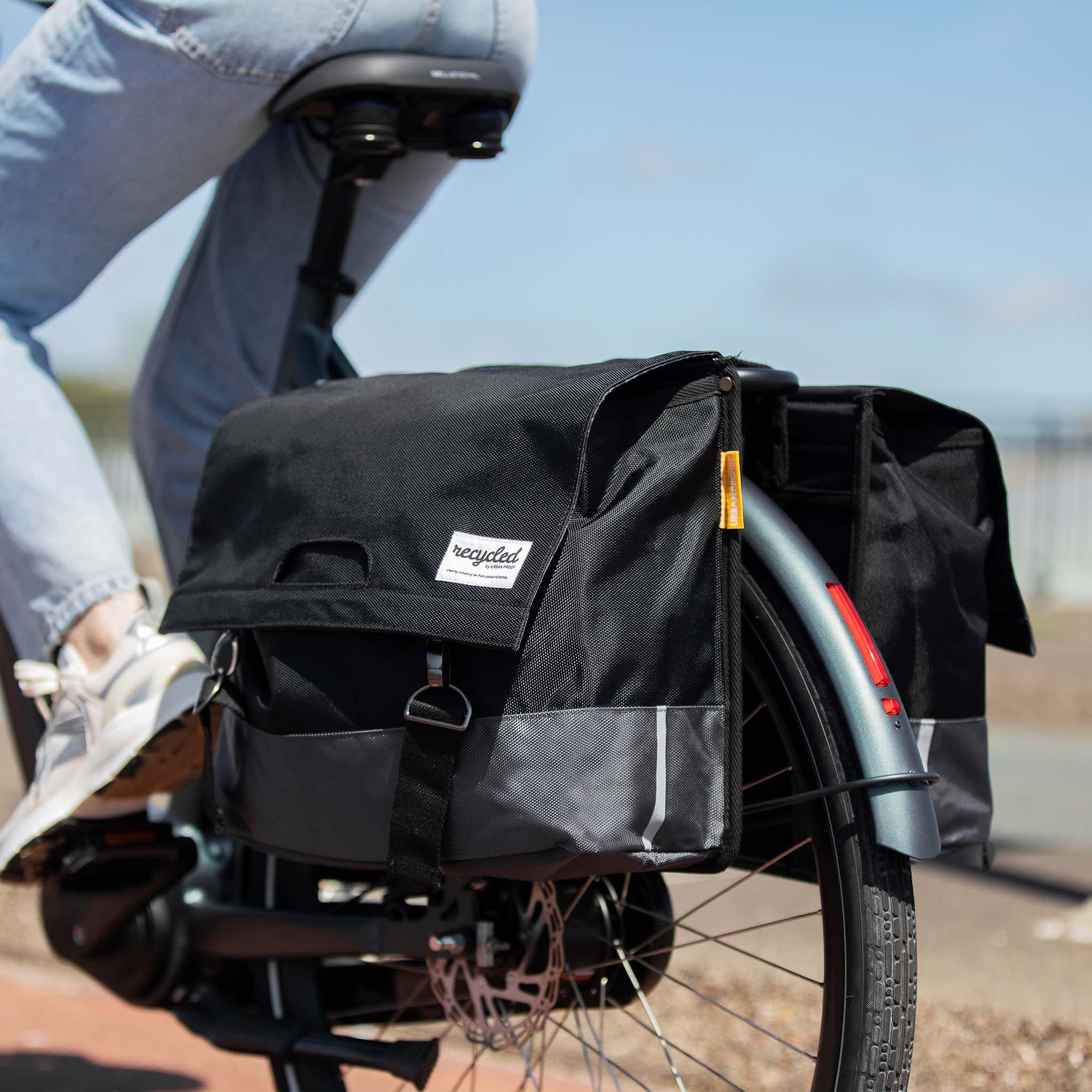 Sacoche vélo imperméable noir (grand volume)