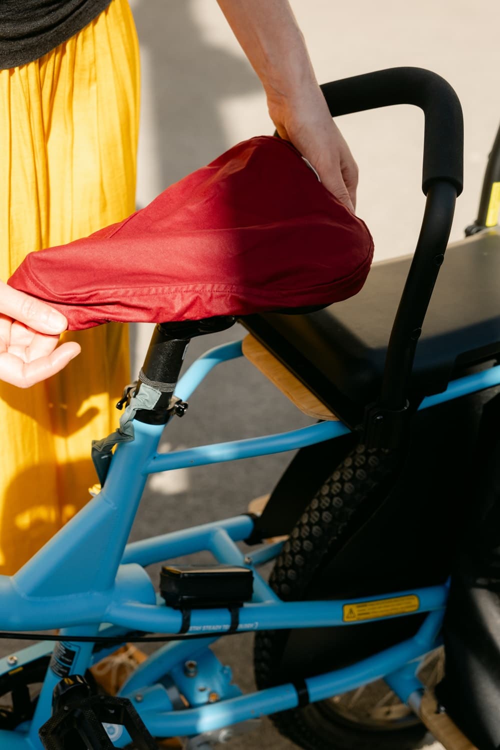 Housse de selle vélo (coloris au choix)