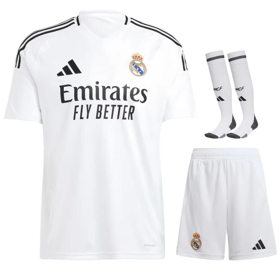 KIT maillot Real Madrid + short + chaussettes 2025