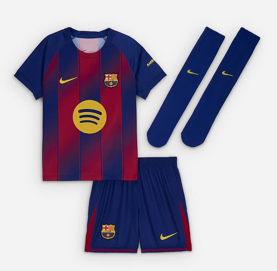 KIT maillot FC Barcelone 2025-2026 + short + chaussettes