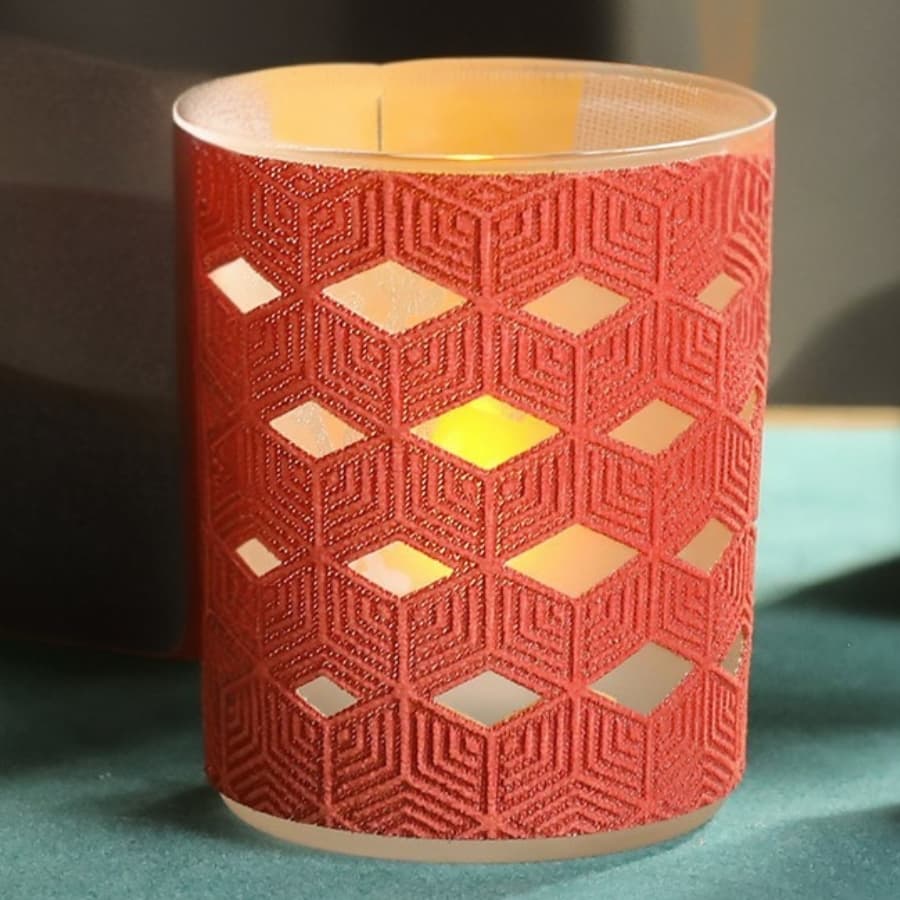 SENJA Photophore gravure Cubes