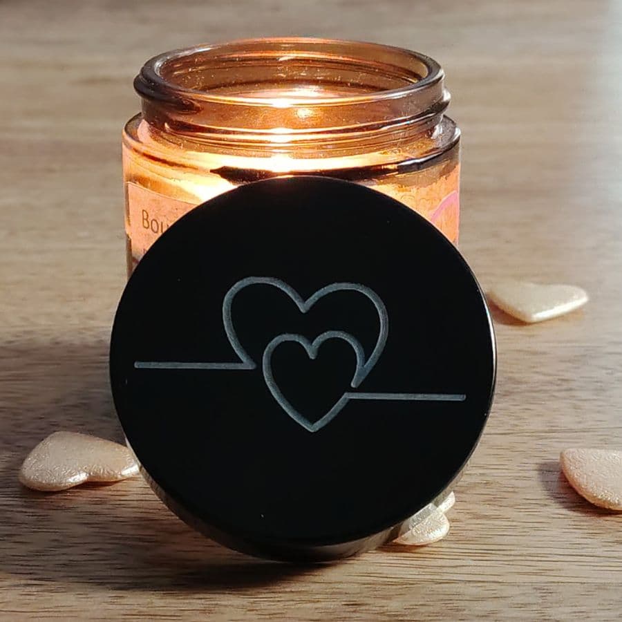 LJOS Bougie parfumée naturelle motif Cœur