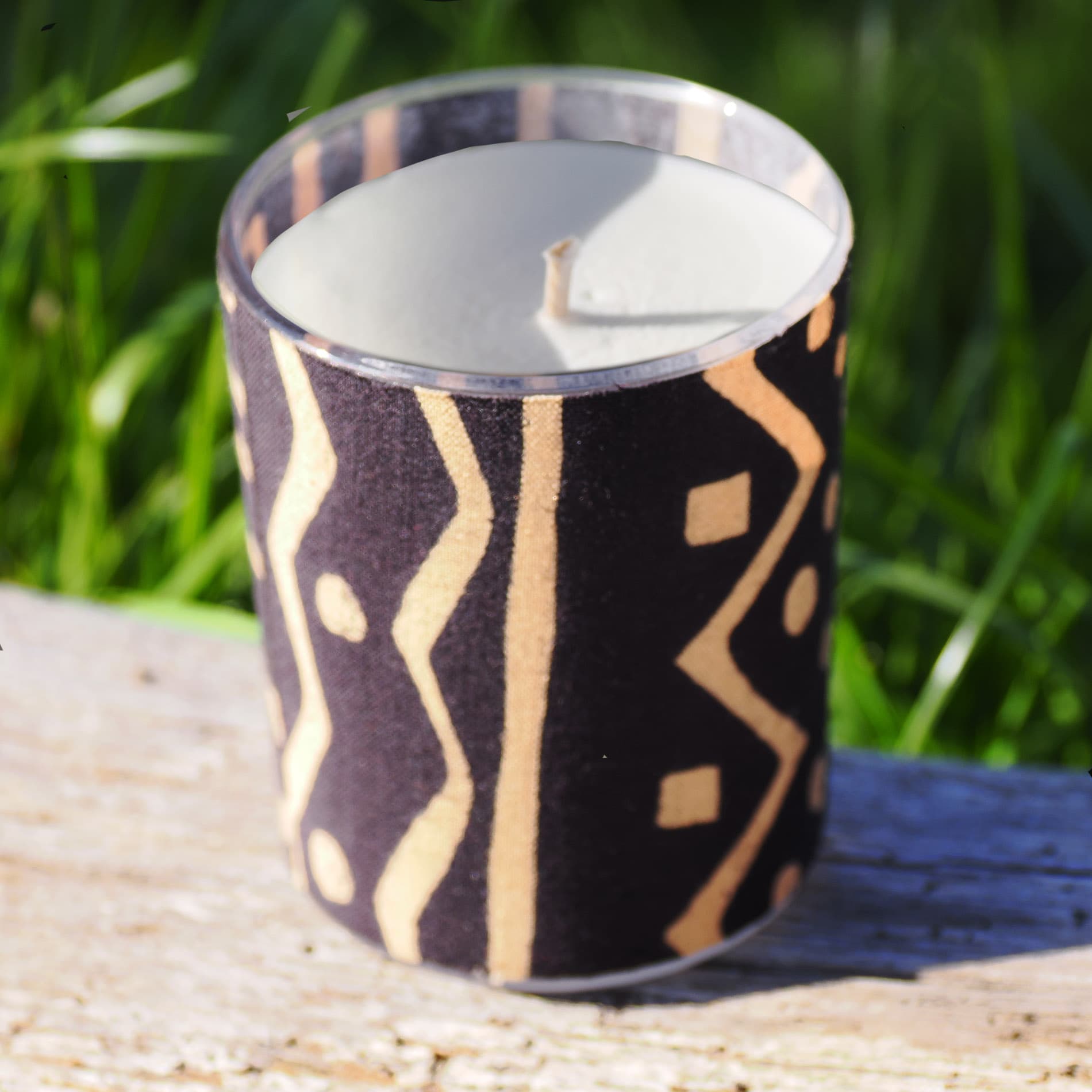 SEGOU ETHNIQUE Bougie parfumée aux motifs Beige & Noir