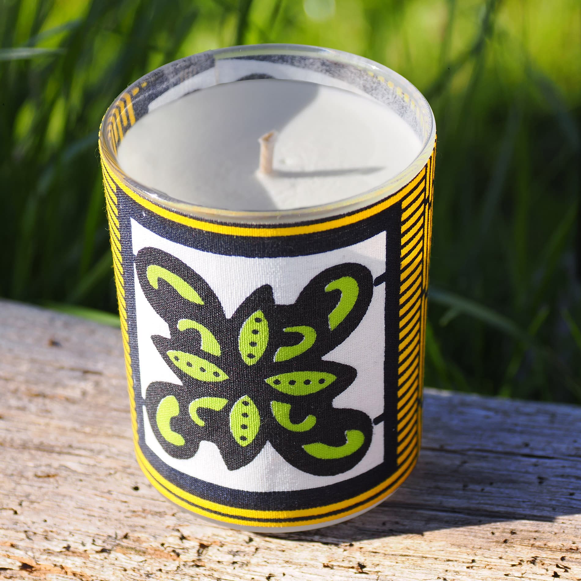 SEGOU CACTUS Bougie parfumée aux motifs curry et vert