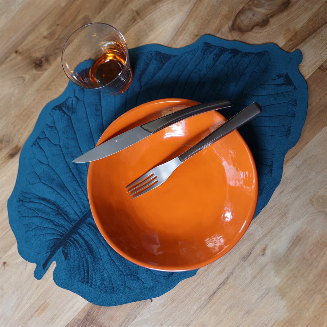 AMAZONIA MAGNOLIA Set de table motif feuille de Magnolia Macrophylla