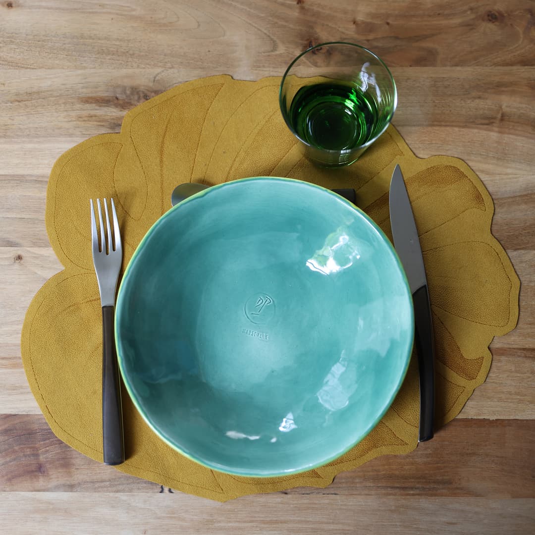 AMAZONIA MONSTERA Set de table feuille de Philodendron Monstera