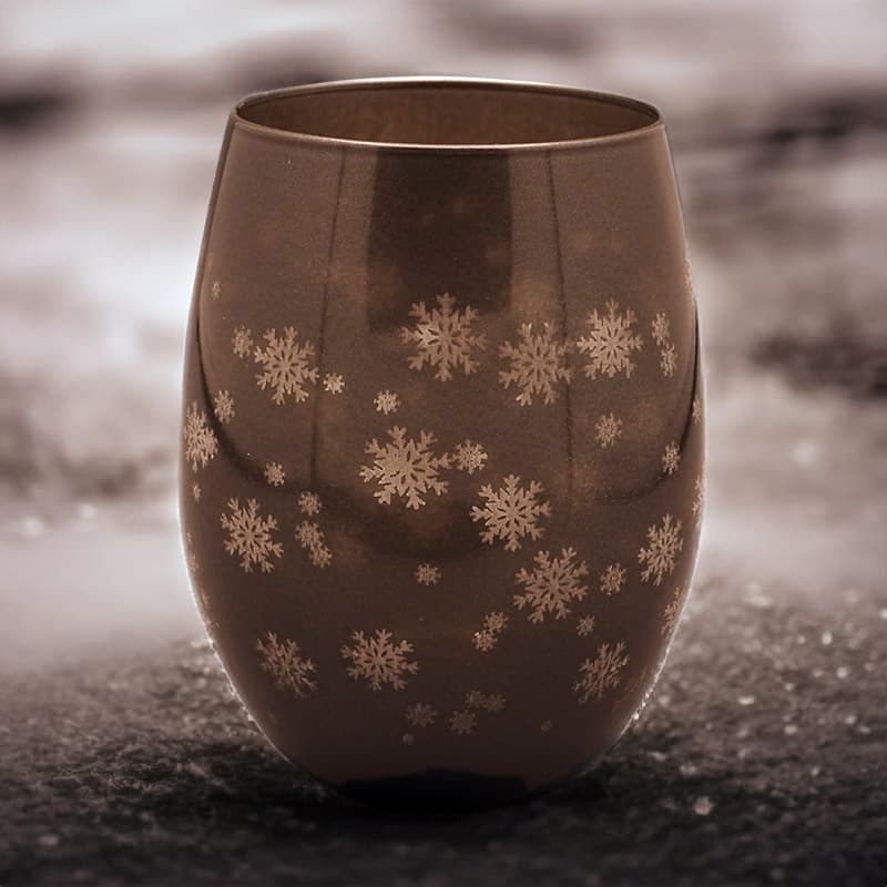 VIK Photophore ou gobelet "petits flocons"