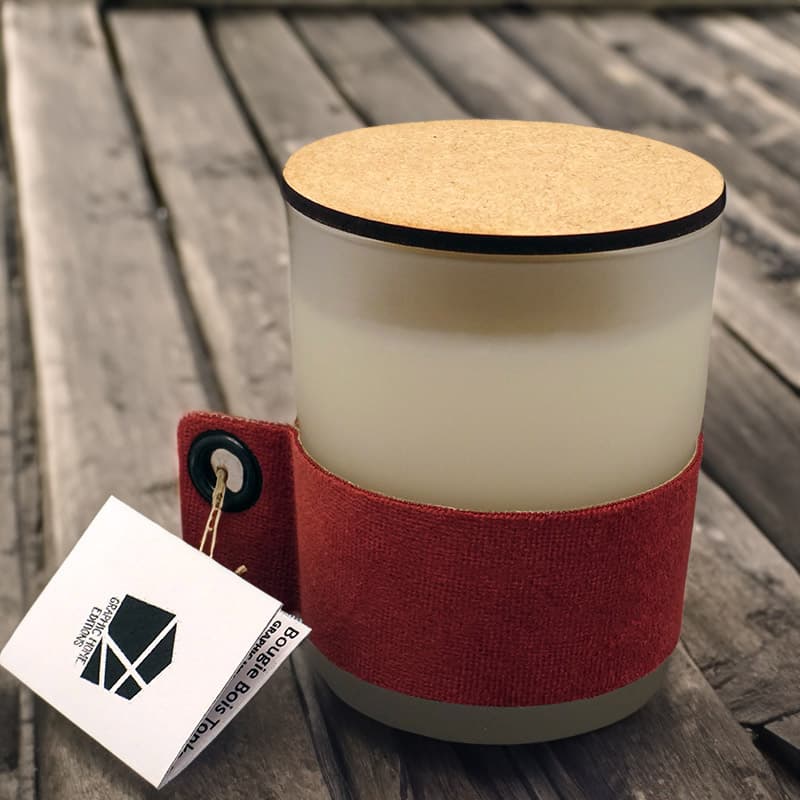 BERGEN Bougie parfumée ou neutre Bandeau velours uni