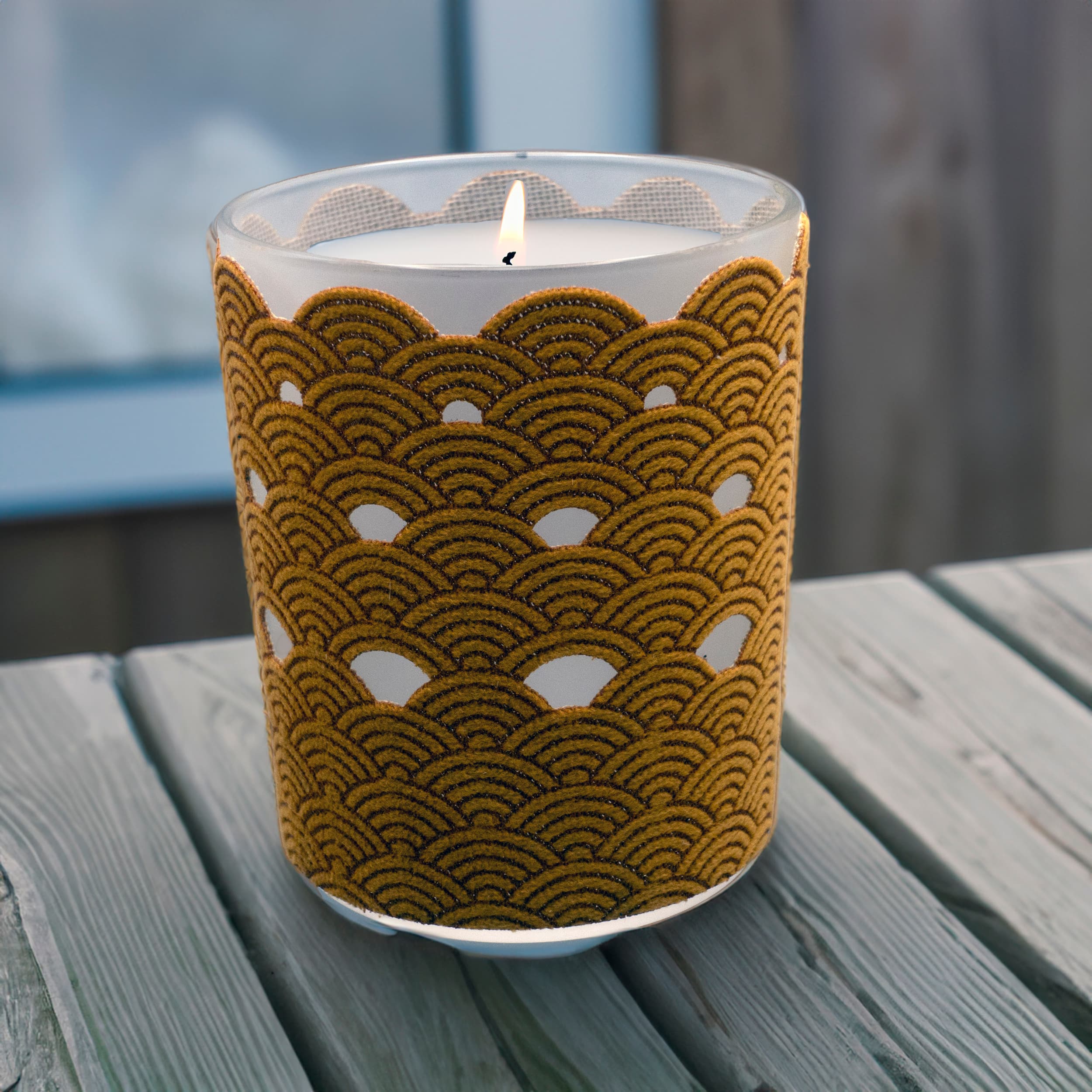 OSLO Bougie parfumée motif "Ecailles"