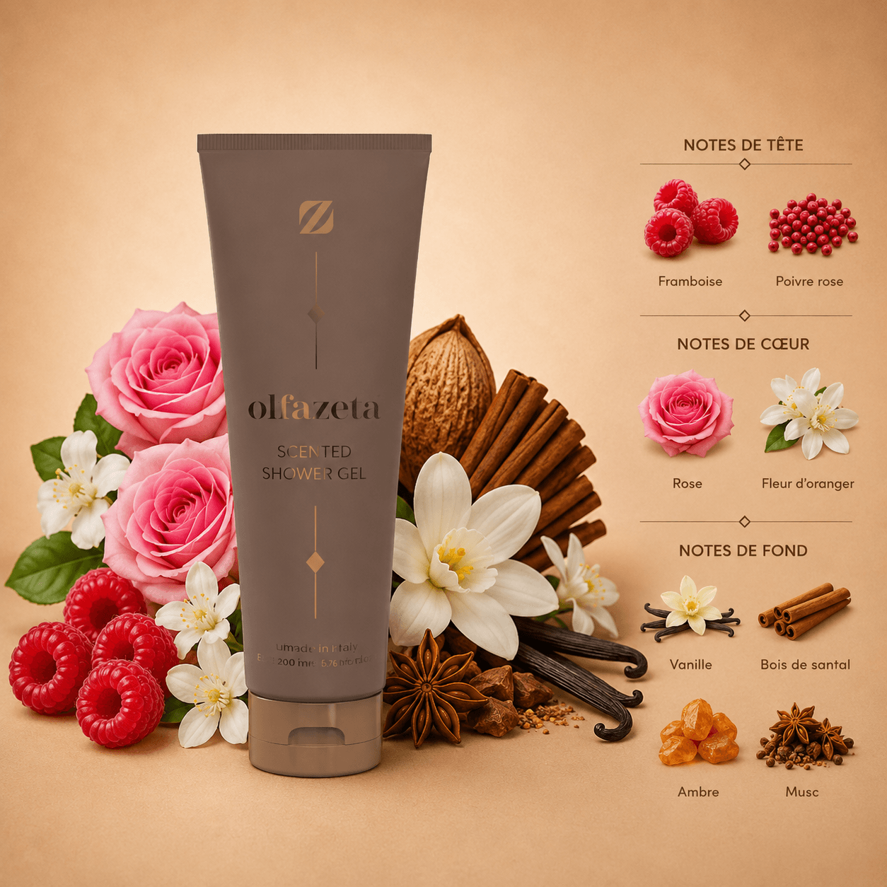 Gel Douche Olfazeta Femme BSF007 - 250 ml