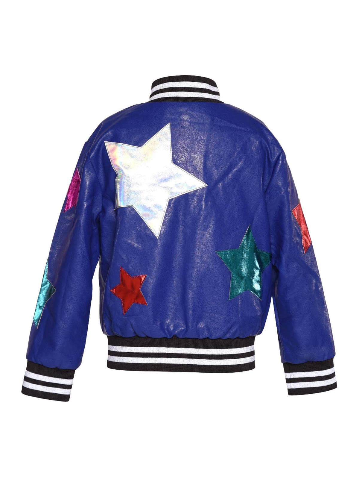 BLOUSON BOMBER EN SIMILICUIR AVEC ÉTOILE ET FRANGES