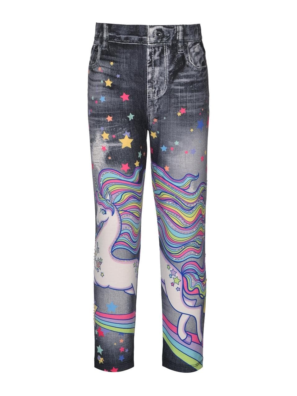 Legging à imprimé licorne/jean