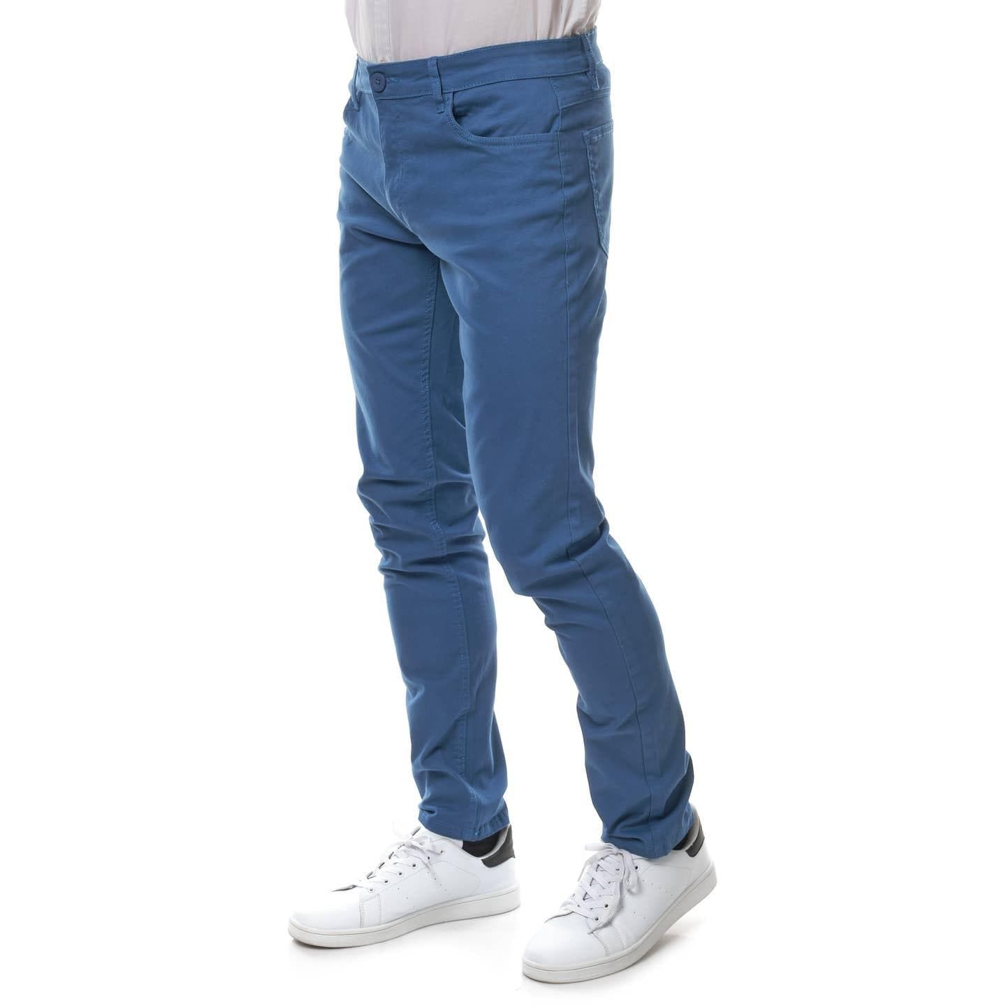 Pantalon Chino uni regular indigo