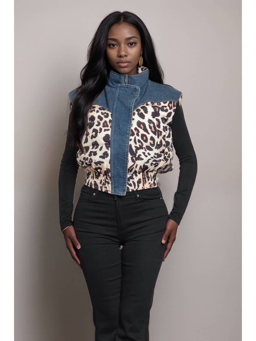 GILET MATELASSÉ À BLOCS DE COULEURS