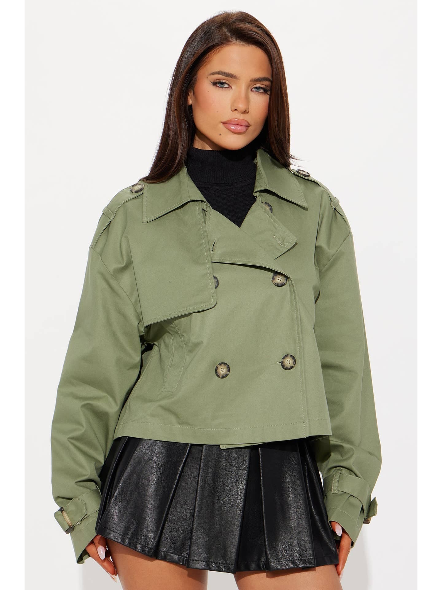MANTEAU TRENCH À RABATS ENCOCHÉS
