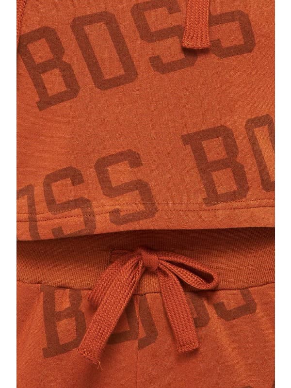 Ensemble de sweats à capuche et de jogging avec lettrage doublé en polaire