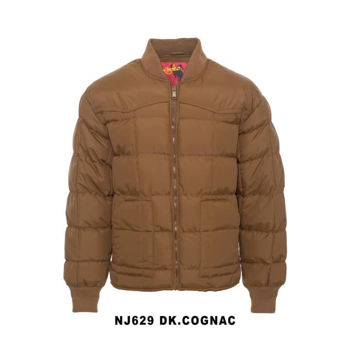 Doudoune matelassée en nylon pour homme avec broderie-