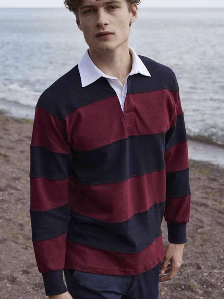 Chemise de rugby rayures cousues
