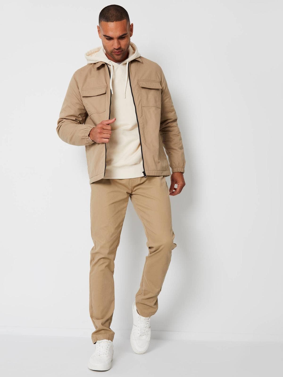 Manteau zippé en coton