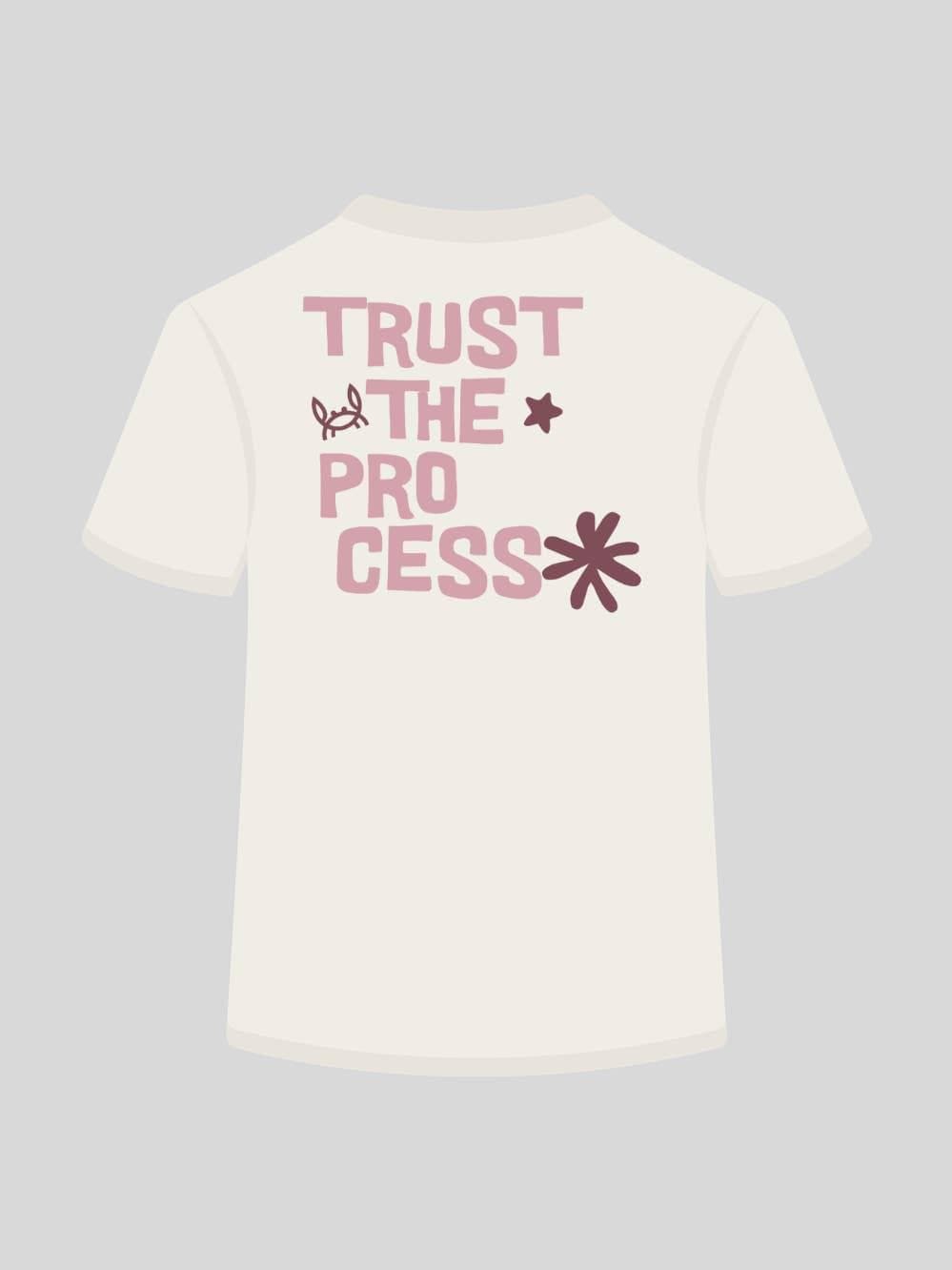 T-shirt trust the process crème