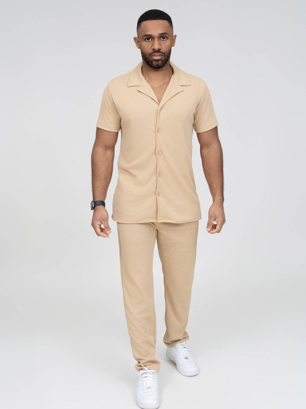 Ensemble chemise pantalon texturé