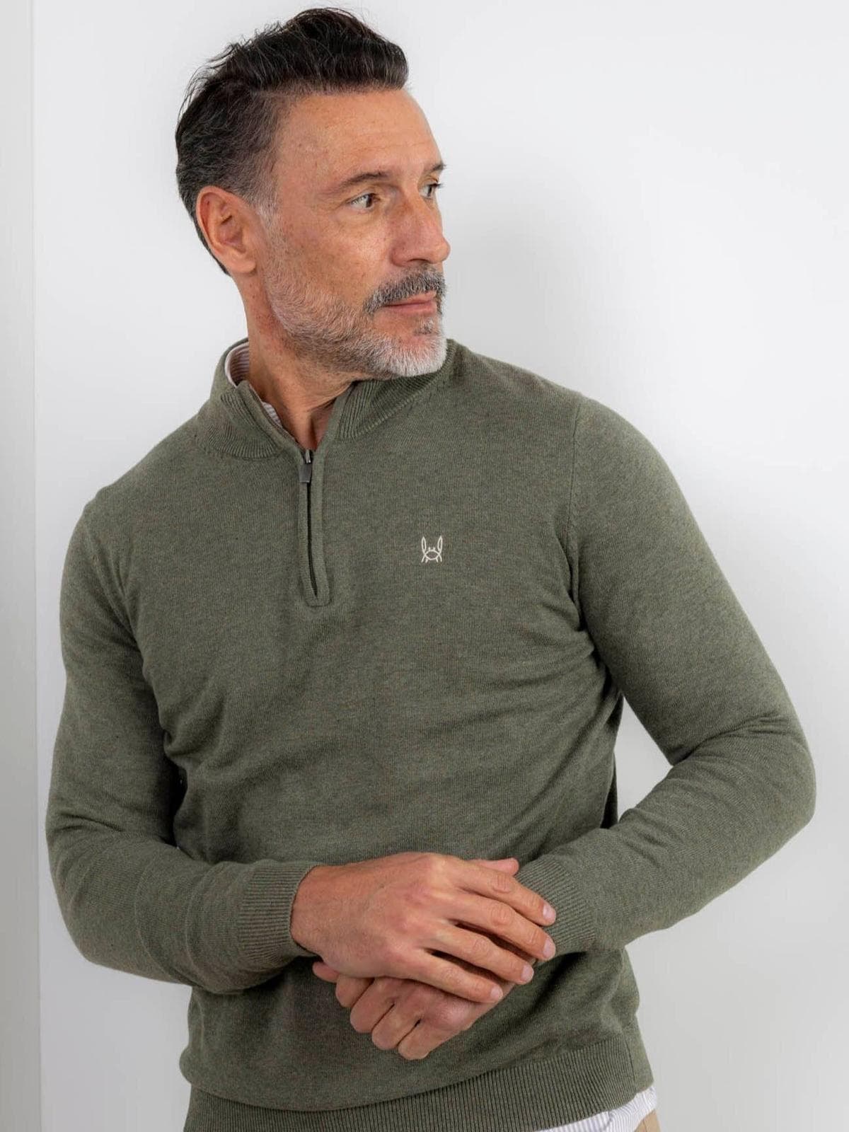 Veste à fermeture éclair verte