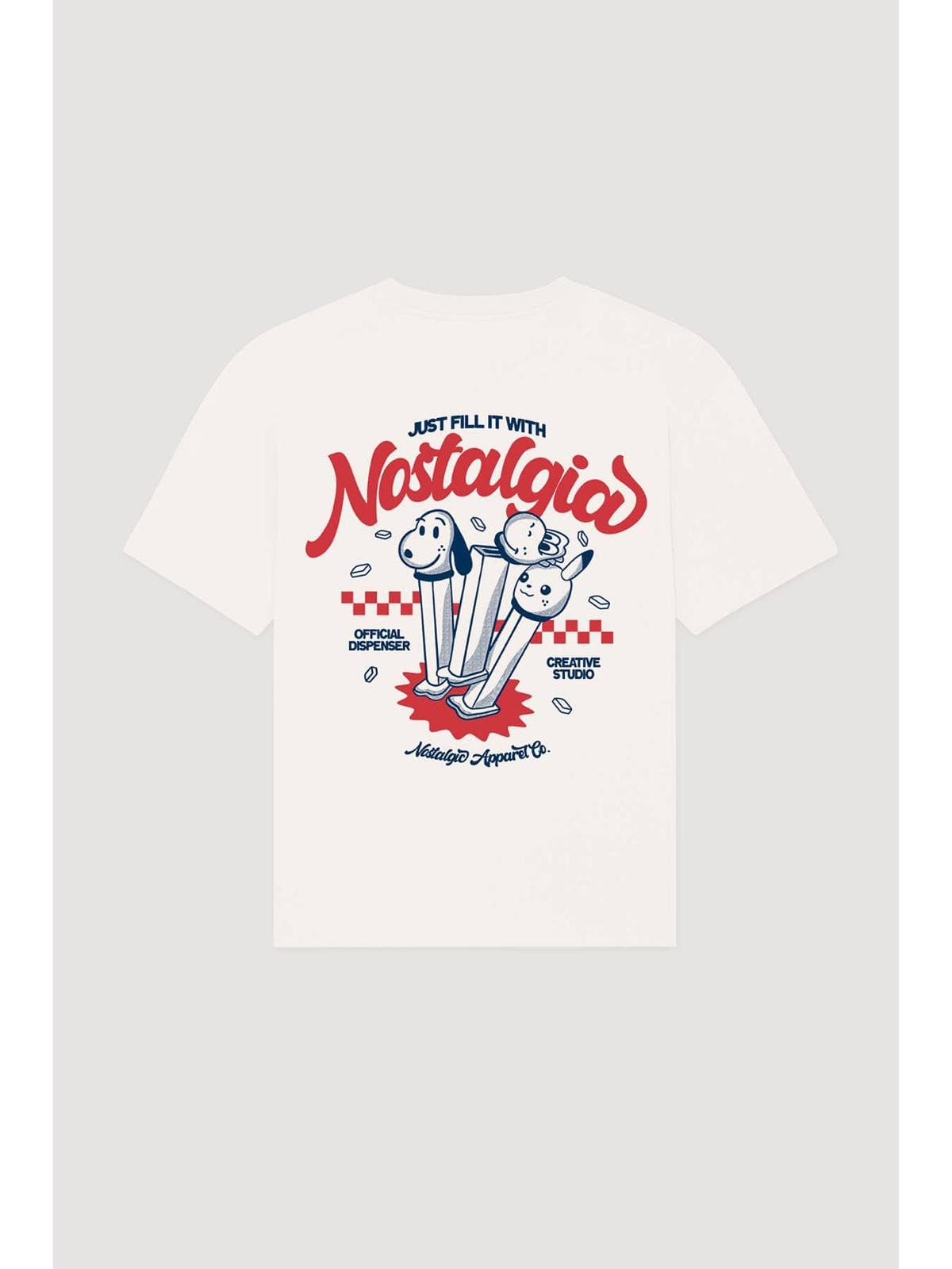 T-shirt fille it with nostalgie offwhite tee