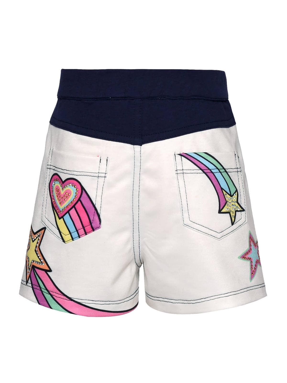 SHORT BICOLORE À IMPRIMÉ ÉTOILE FILANTE ET CŒUR