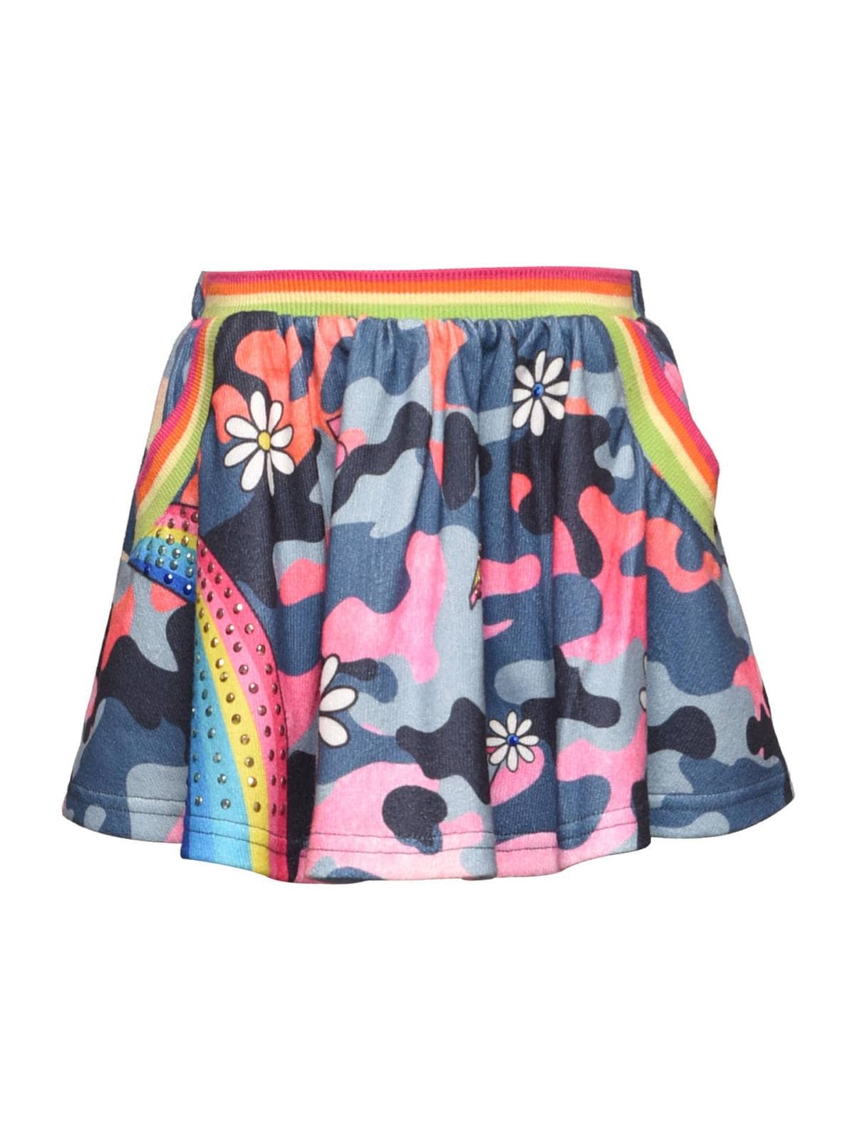 Jupe á imprimé camouflage avec détails hotfix