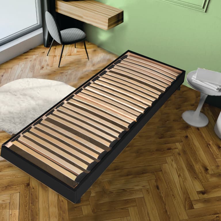 Sommier sur pied 90x190 26 lattes Izar Noir