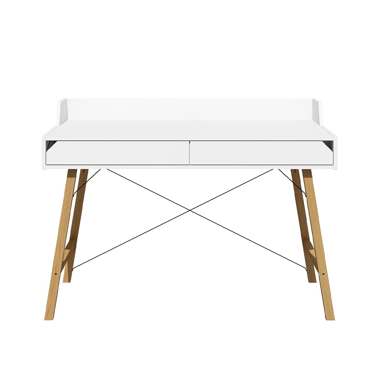 Bureau 2 tiroirs Bellamy Lotta Blanc