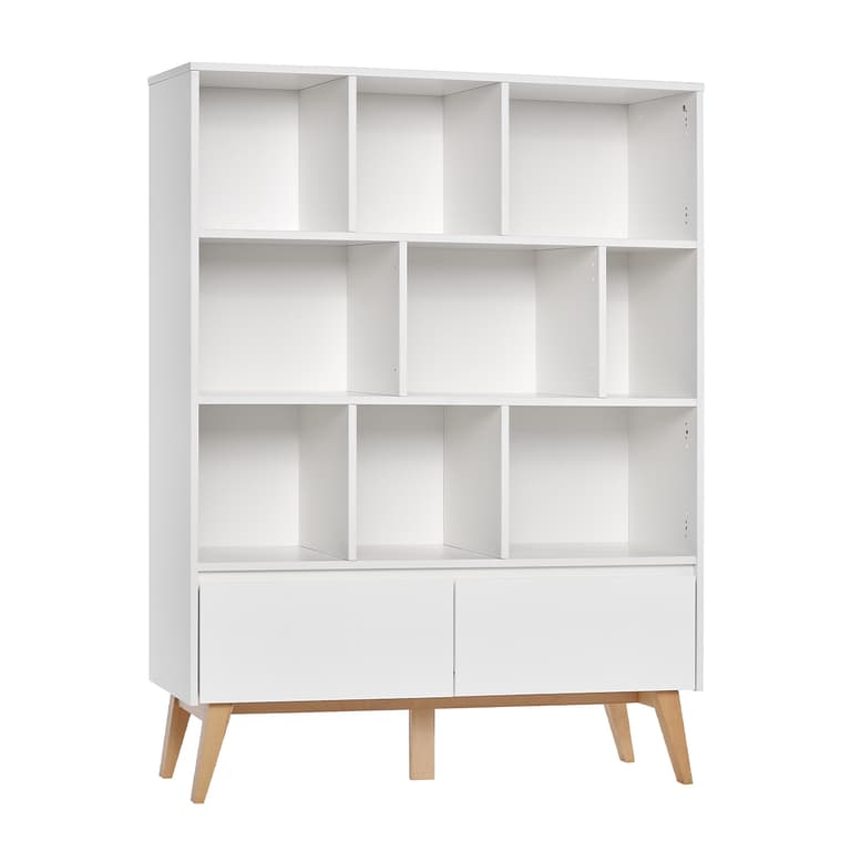 Bibliothèque Pinio Swing - Blanc et bois