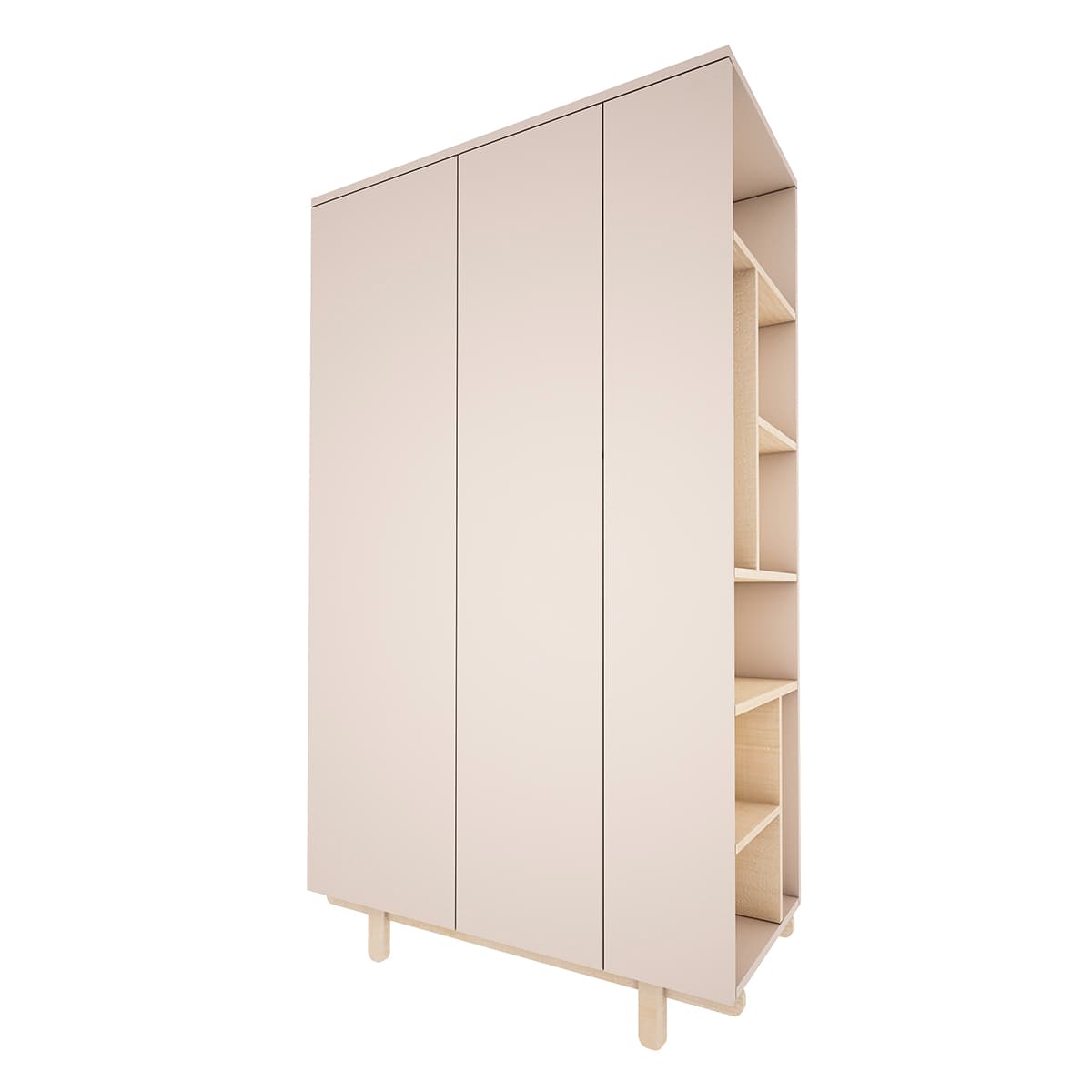 Armoire 2 portes Wood Luck Romy - Cachemire