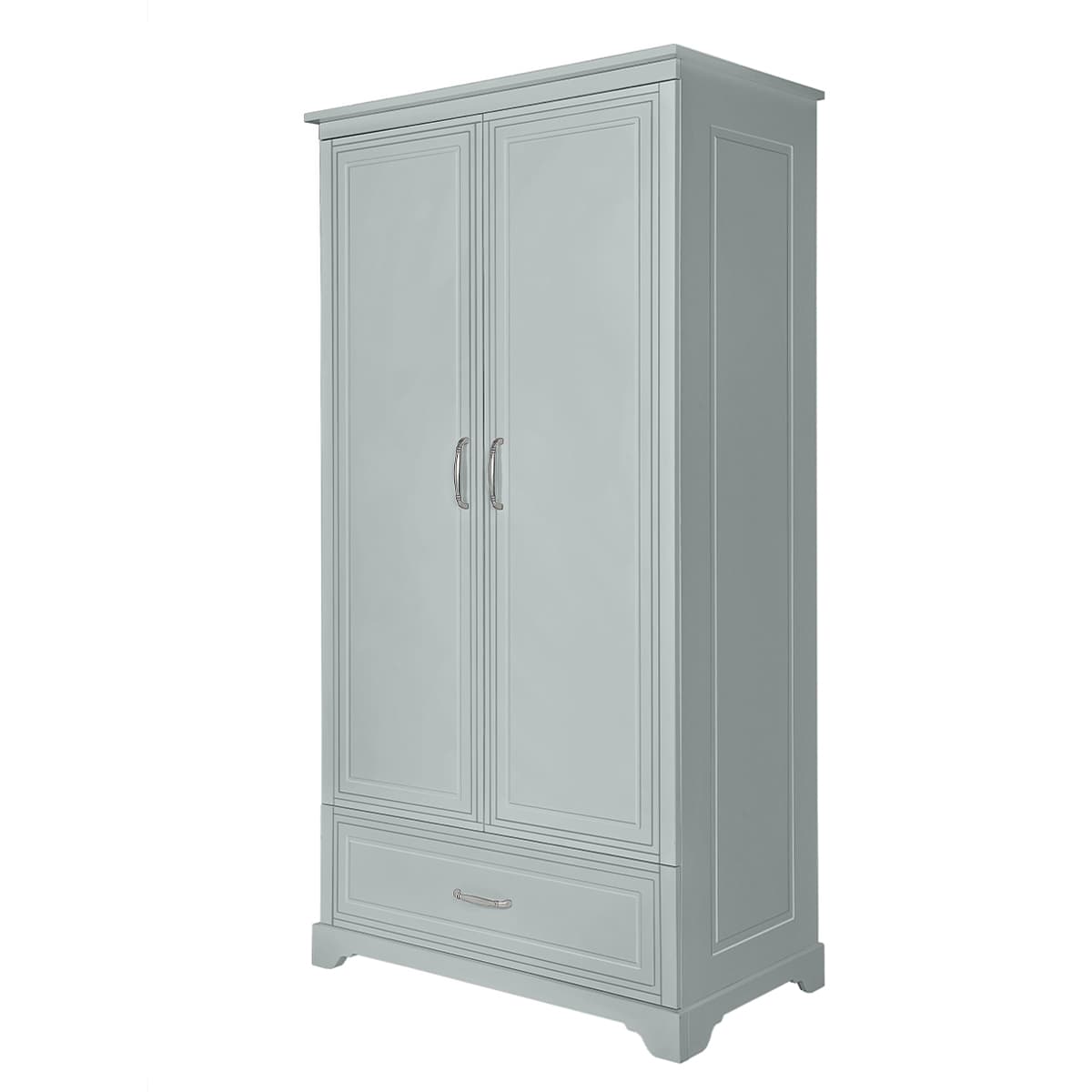 Armoire 2 portes 1 tiroir Novelies Melody Gris