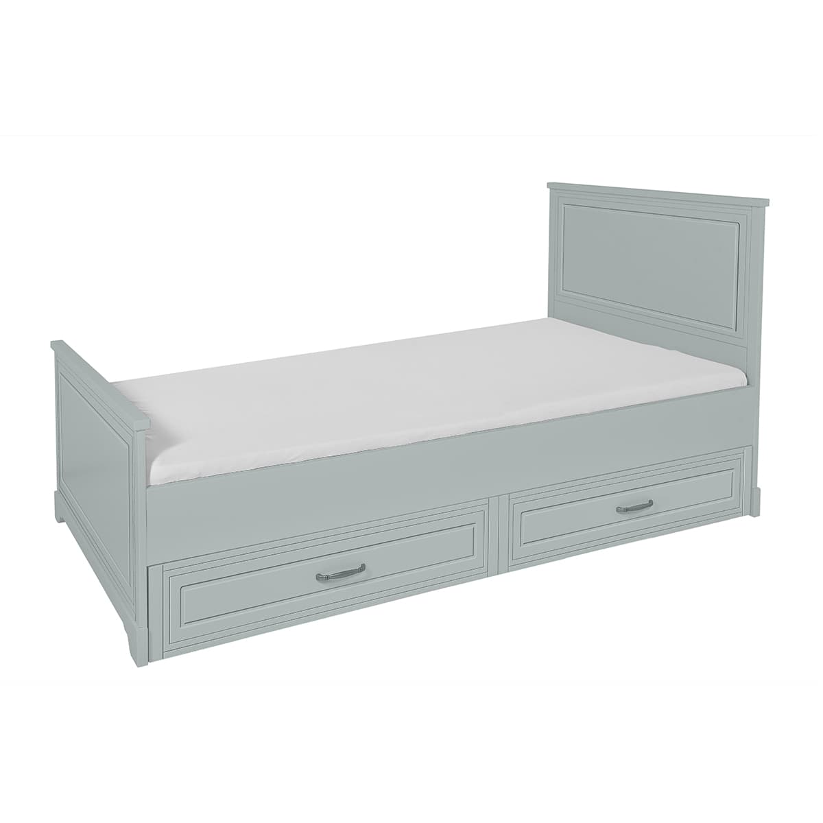 Lit 90x200 sommier et tiroir inclus Novelies Melody Gris