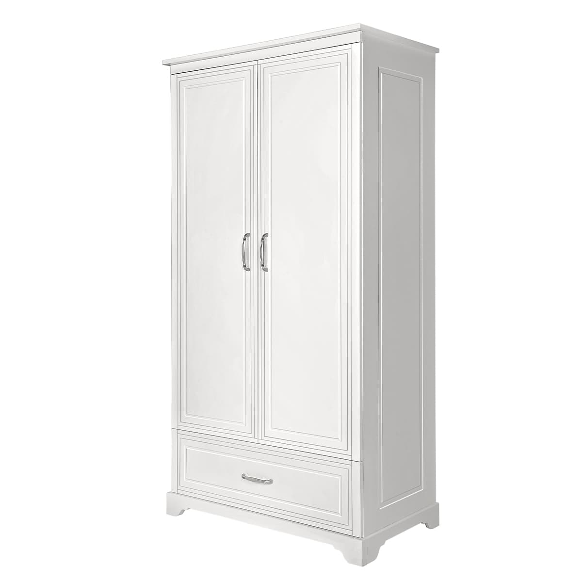 Armoire 2 portes 1 tiroir Novelies Melody Blanc