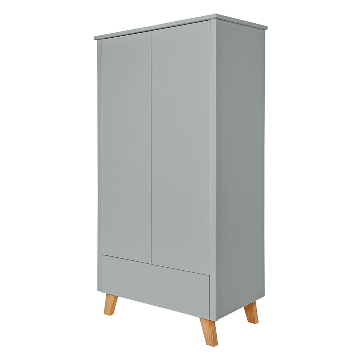 Armoire 2 portes 1 tiroir Novelies Zara Gris