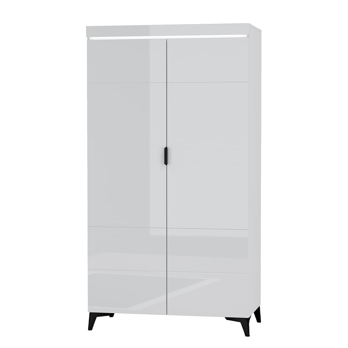 Armoire 2 portes LED inclus Ruben Blanc