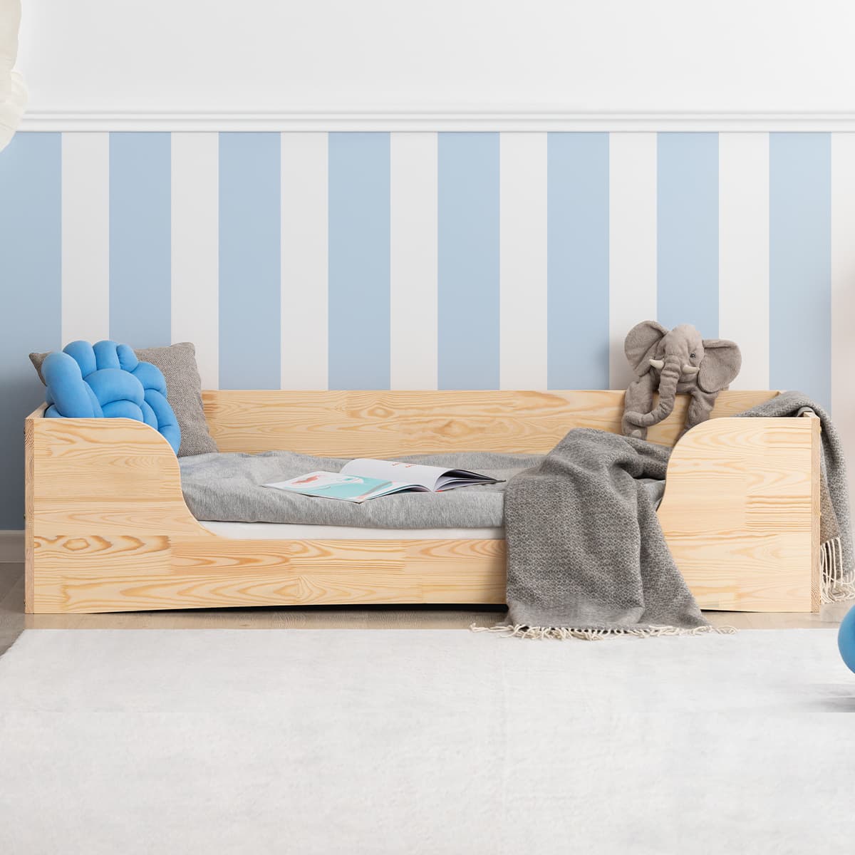 Lit 90x190 sommier inclus Irina Bois