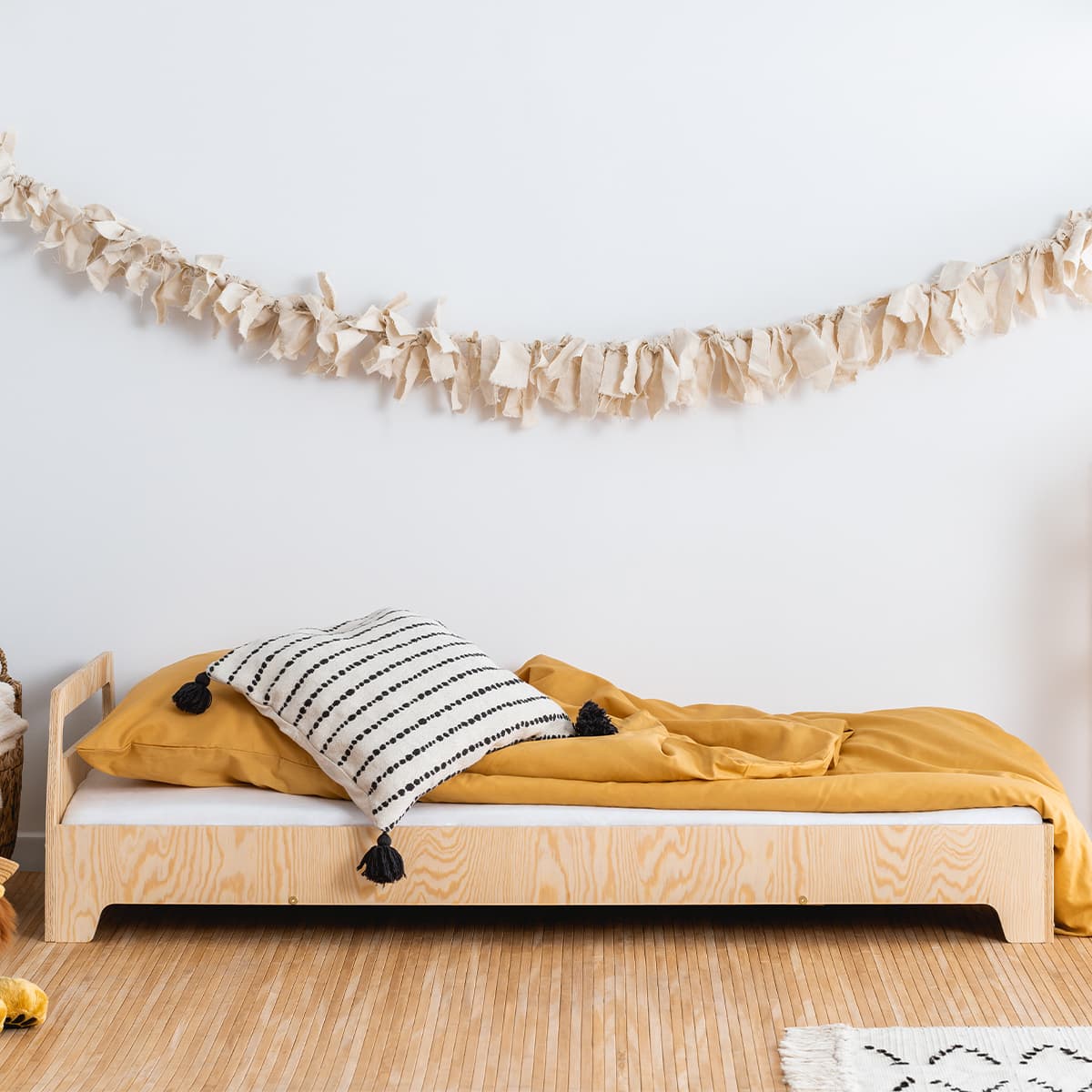 Lit 90x190 sommier inclus Garance Bois