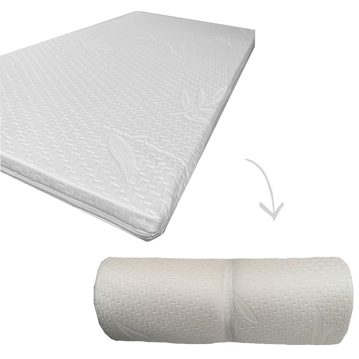 Matelas de voyage bébé bambou 60x120 Made in France