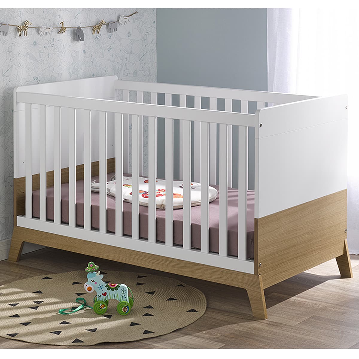 Lit bébé évolutif Bébé Provence Archipel Blanc Chêne