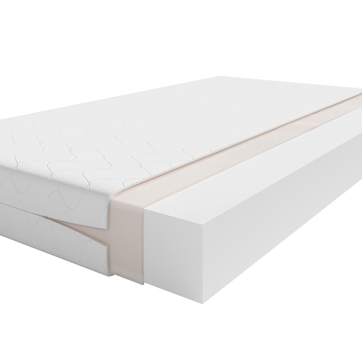 Matelas pour tiroir de lit 90x180 Rossa Blanc