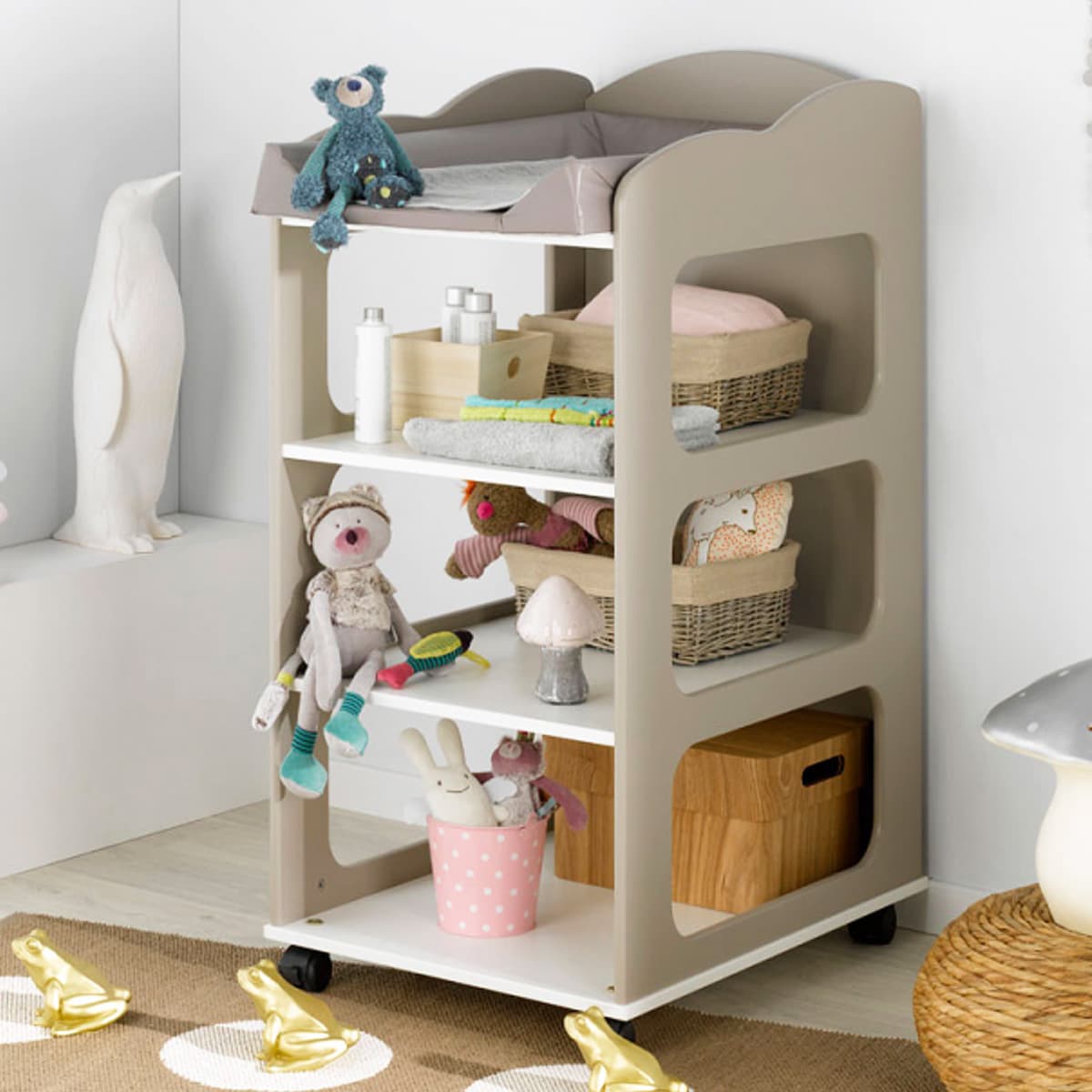 Table à langer Loupiot Soho Blanc et Lin