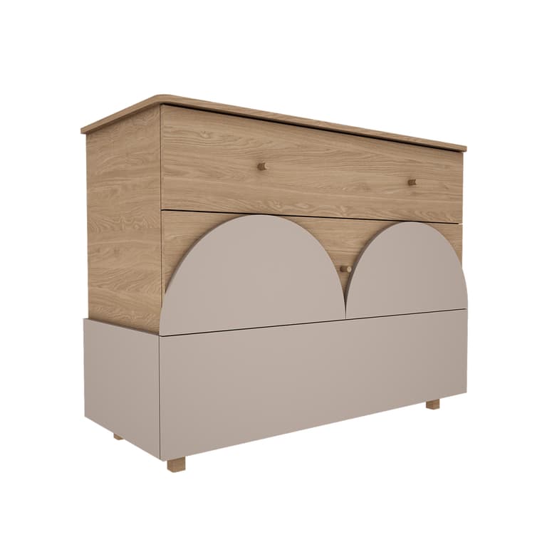 Commode 3 tiroirs Wood Luck Bloom - Cachemire et Bois