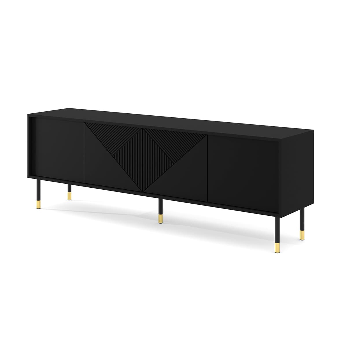 Meuble TV 4 portes 180 cm Aglaé Noir