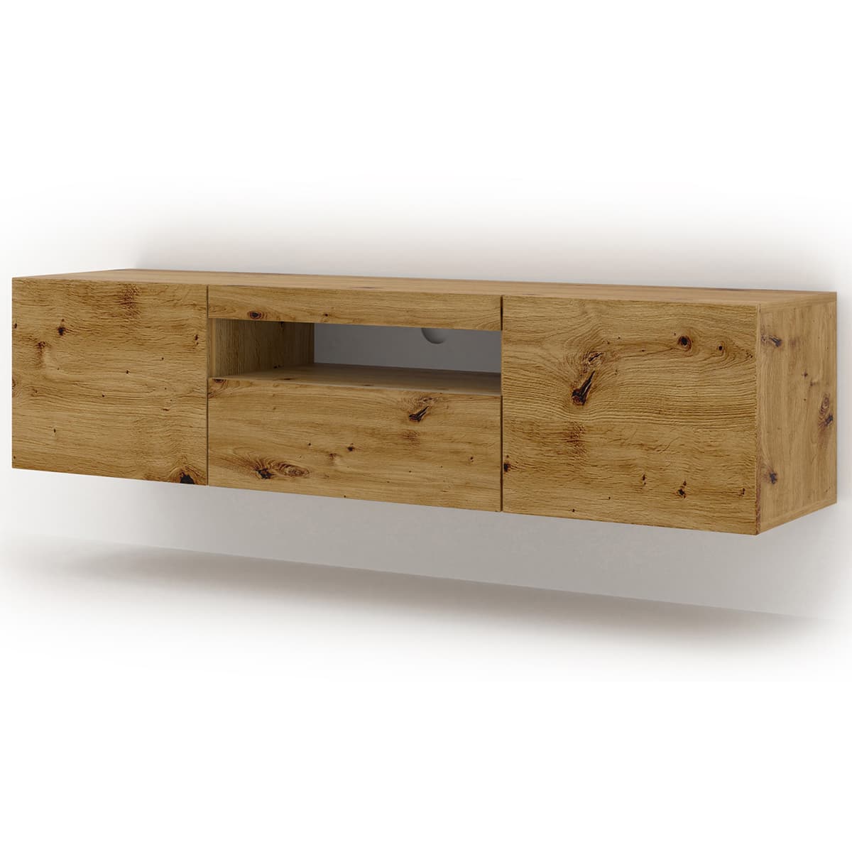 Meuble TV mural 3 portes 150 cm Aurus Bois