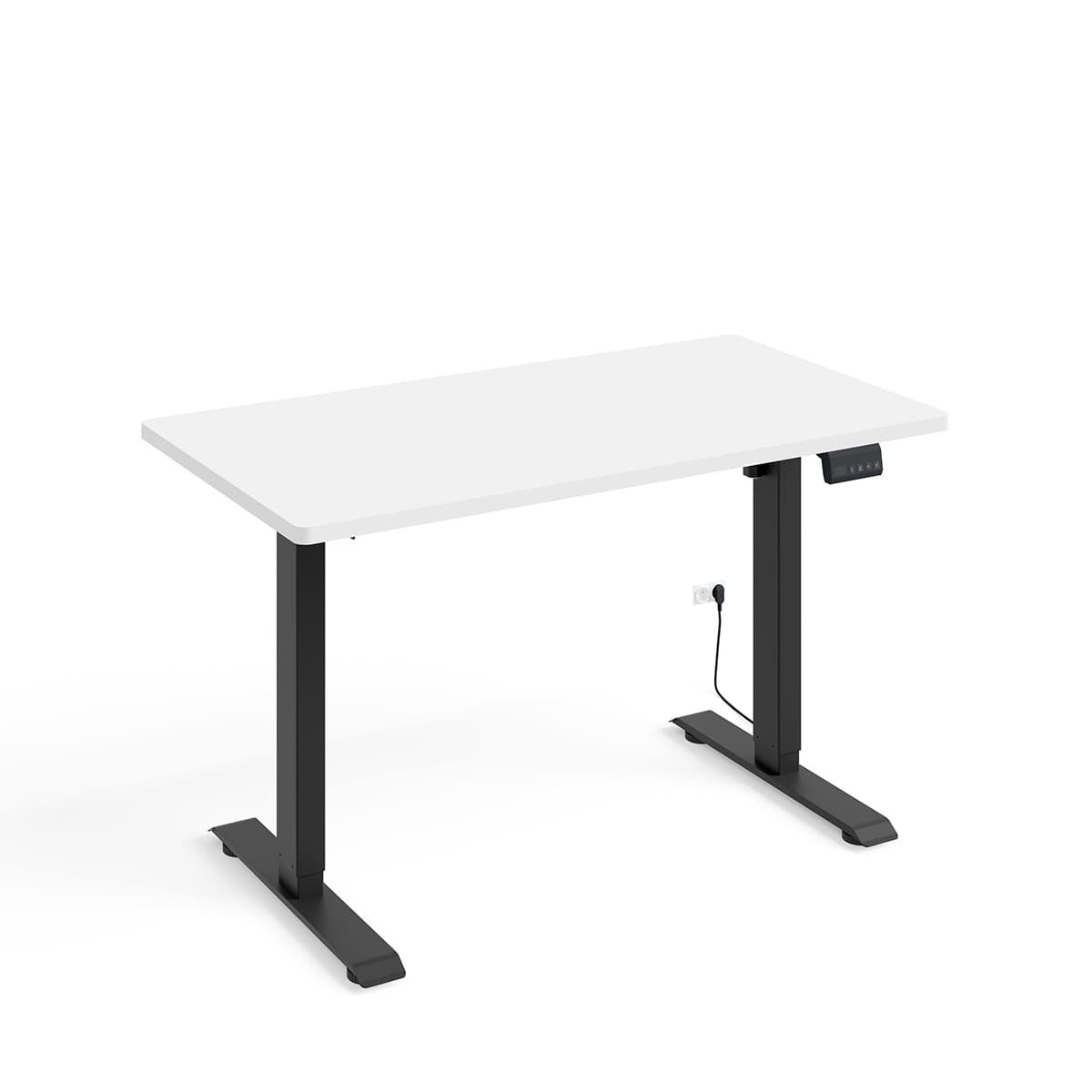 Bureau électrique 120 cm Ergo Blanc et Noir