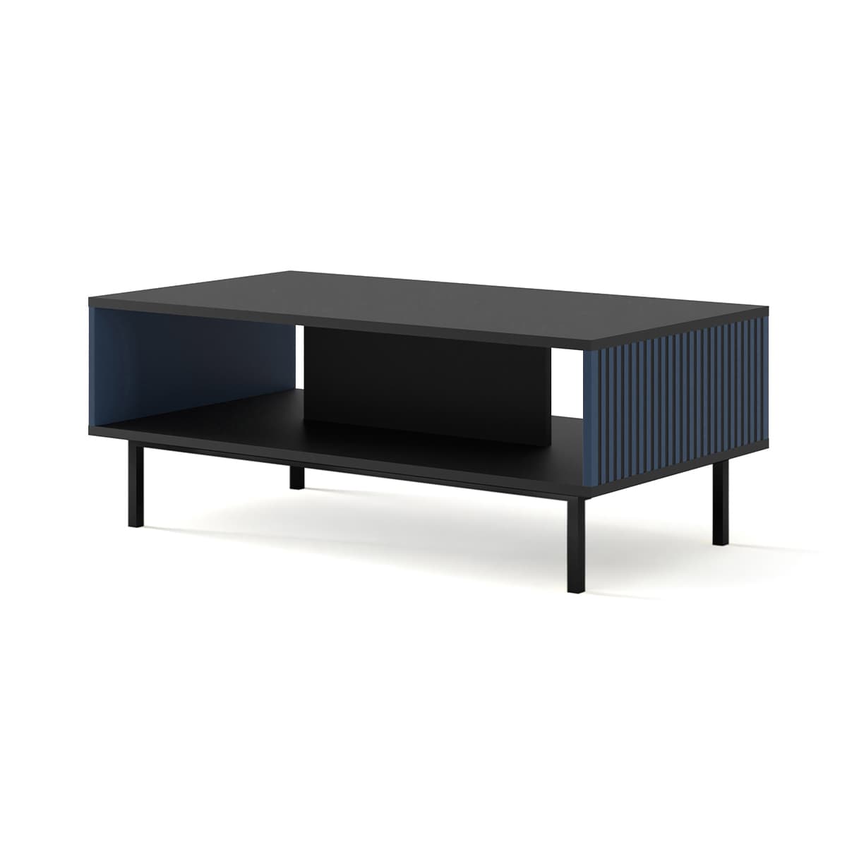 Table basse 90 cm Philaé Bleu et Noir