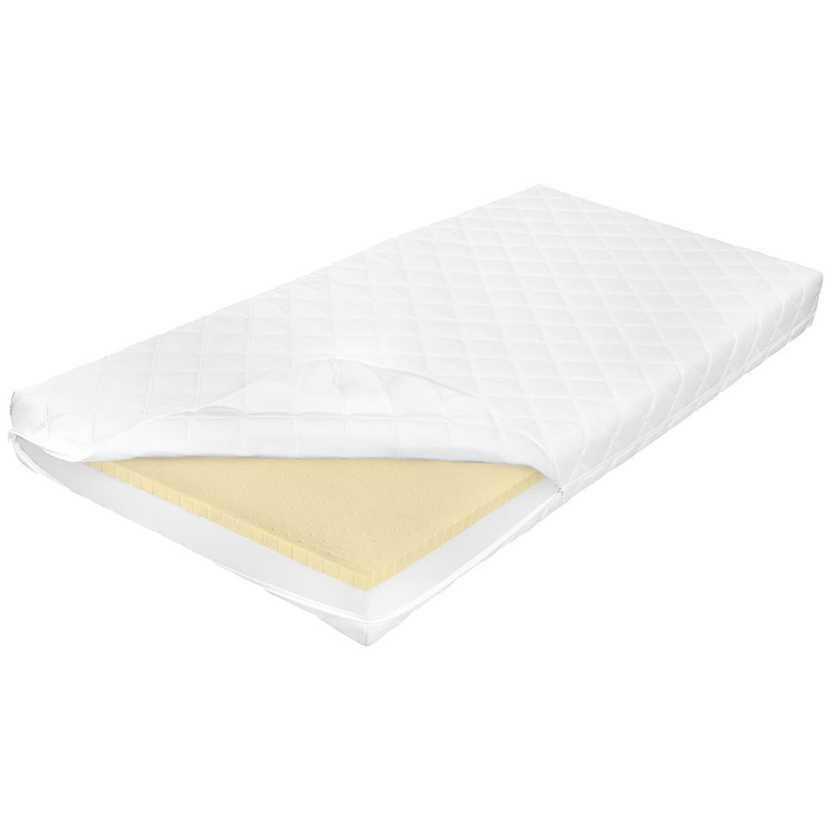 Matelas 70x140 mousse latex 12 cm Cléo Blanc